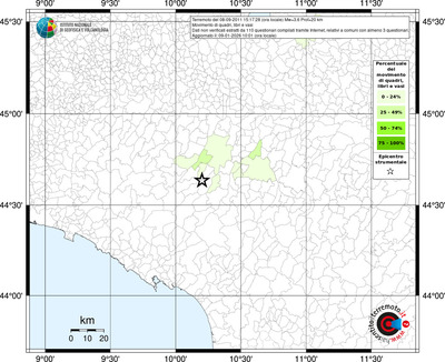Mappa territorio comunale con almeno 3 questionari