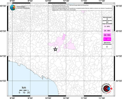 Mappa territorio comunale con almeno 3 questionari