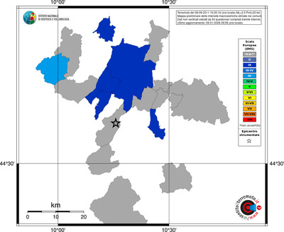 Mappa EMS - territori comuni