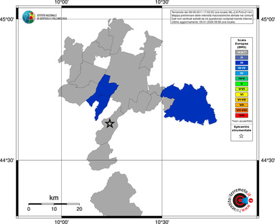 Mappa EMS - territori comuni