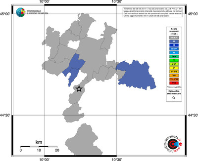 Mappa MCS - territori comuni