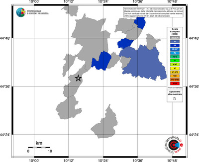 Mappa EMS - territori comuni