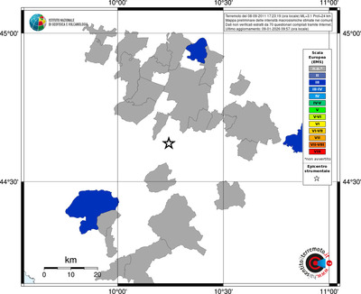Mappa EMS - territori comuni