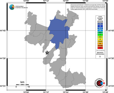 Mappa EMS - territori comuni
