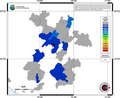 Mappa EMS - territori comuni