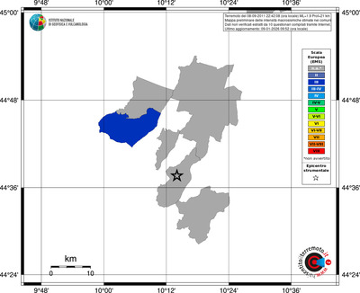 Mappa EMS - territori comuni