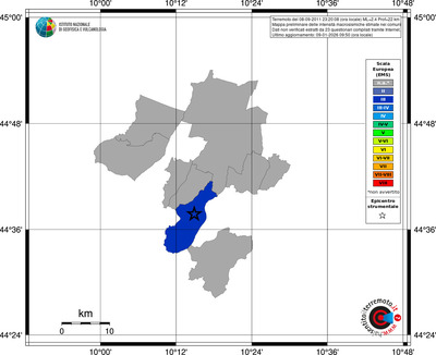 Mappa EMS - territori comuni