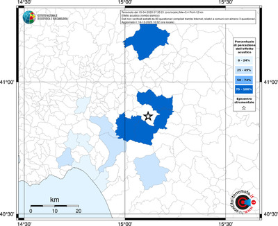 Mappa territorio comunale con almeno 3 questionari
