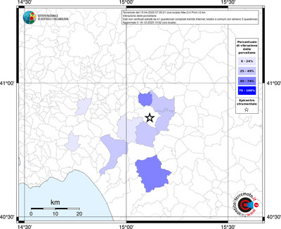 Mappa territorio comunale con almeno 3 questionari