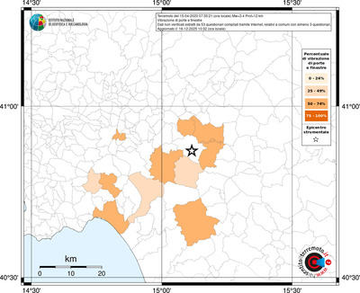 Mappa territorio comunale con almeno 3 questionari