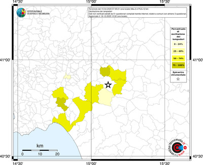 Mappa territorio comunale con almeno 3 questionari