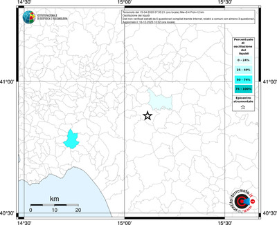 Mappa territorio comunale con almeno 3 questionari