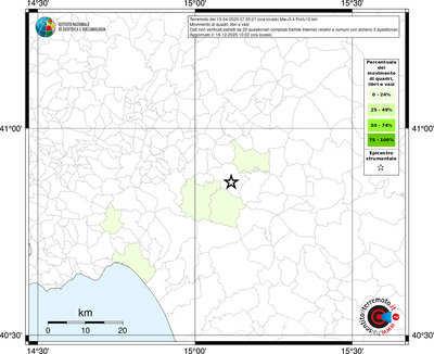 Mappa territorio comunale con almeno 3 questionari