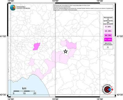 Mappa territorio comunale con almeno 3 questionari