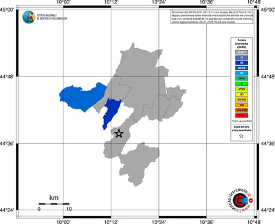 Mappa EMS - territori comuni