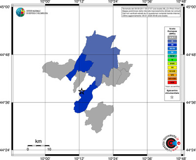 Mappa EMS - territori comuni