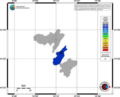 Mappa EMS - territori comuni