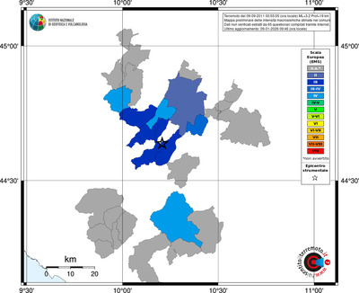 Mappa EMS - territori comuni