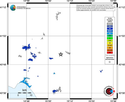 Mappa EMS - territori località