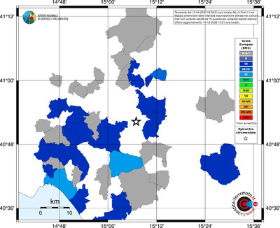Mappa EMS - territori comuni
