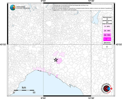 Mappa territorio comunale con almeno 3 questionari