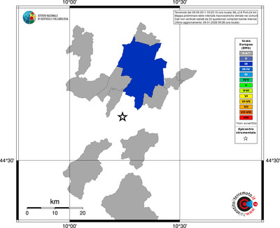 Mappa EMS - territori comuni