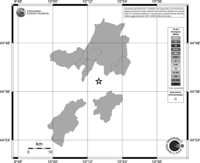 Mappa EMS - territori comuni