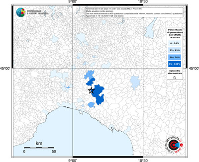 Mappa territorio comunale con almeno 3 questionari