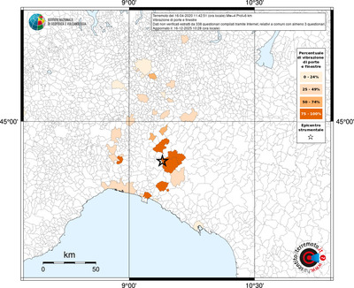 Mappa territorio comunale con almeno 3 questionari