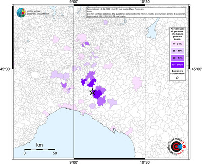 Mappa territorio comunale con almeno 3 questionari