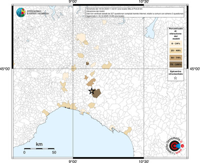 Mappa territorio comunale con almeno 3 questionari