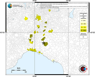 Mappa territorio comunale con almeno 3 questionari