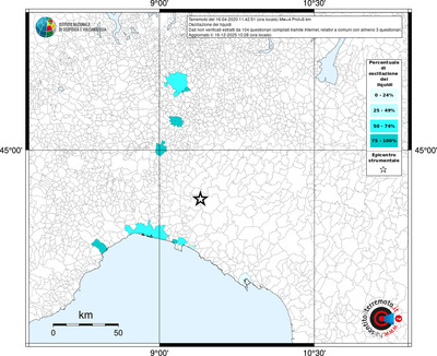Mappa territorio comunale con almeno 3 questionari