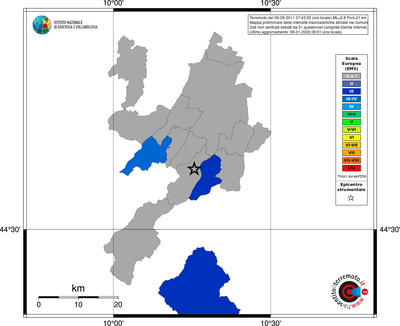 Mappa EMS - territori comuni