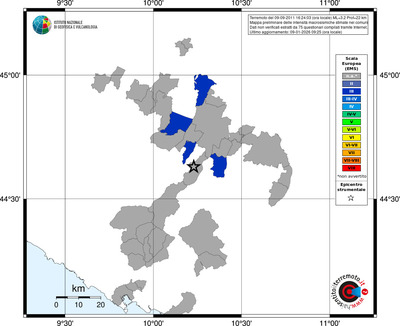 Mappa EMS - territori comuni