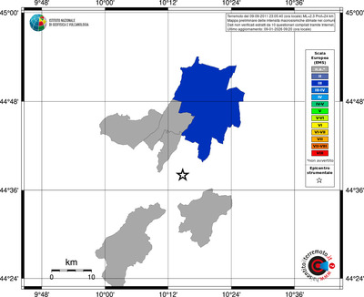 Mappa EMS - territori comuni