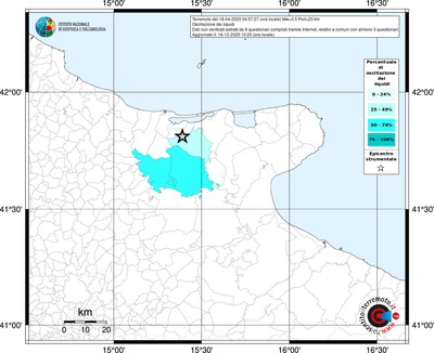 Mappa territorio comunale con almeno 3 questionari