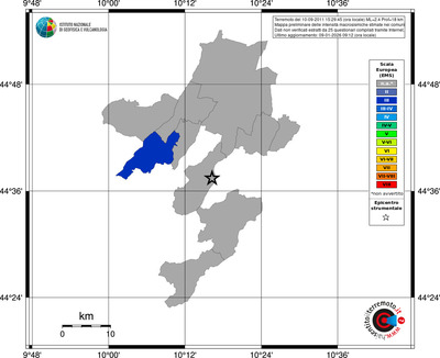 Mappa EMS - territori comuni