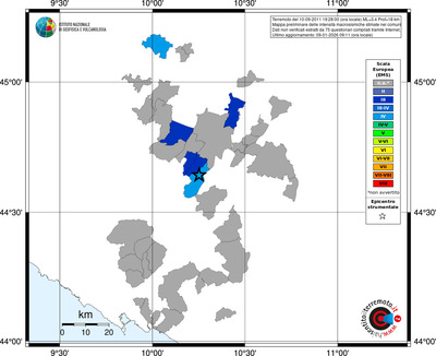 Mappa EMS - territori comuni