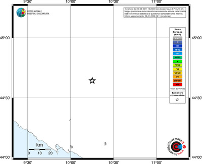 Mappa EMS - territori località
