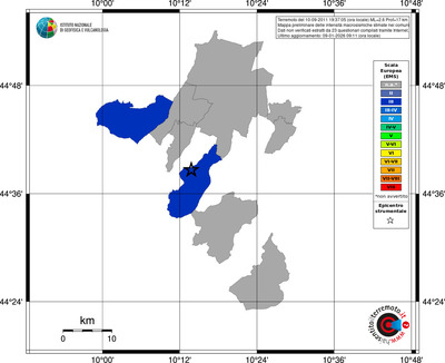 Mappa EMS - territori comuni