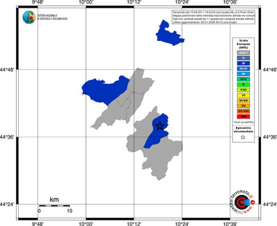 Mappa EMS - territori comuni
