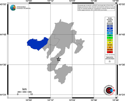 Mappa EMS - territori comuni