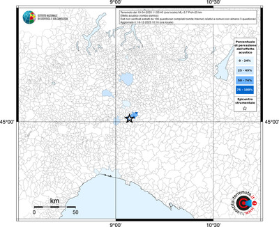 Mappa territorio comunale con almeno 3 questionari