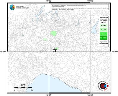Mappa territorio comunale con almeno 3 questionari