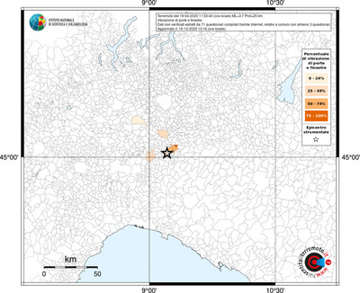 Mappa territorio comunale con almeno 3 questionari