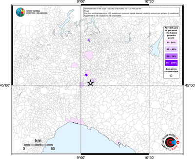 Mappa territorio comunale con almeno 3 questionari