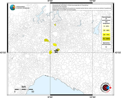 Mappa territorio comunale con almeno 3 questionari