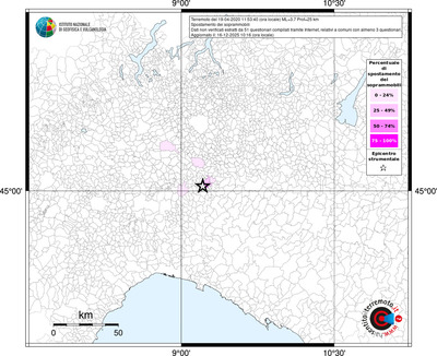 Mappa territorio comunale con almeno 3 questionari