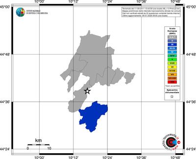 Mappa EMS - territori comuni